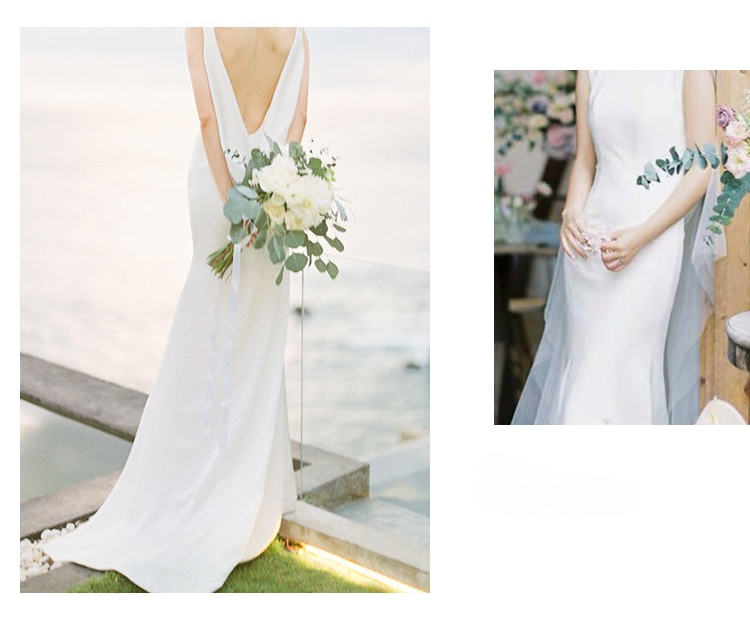 Đầm Cưới Cô Dâu Chất Liệu Vải Satin Sang Trọng