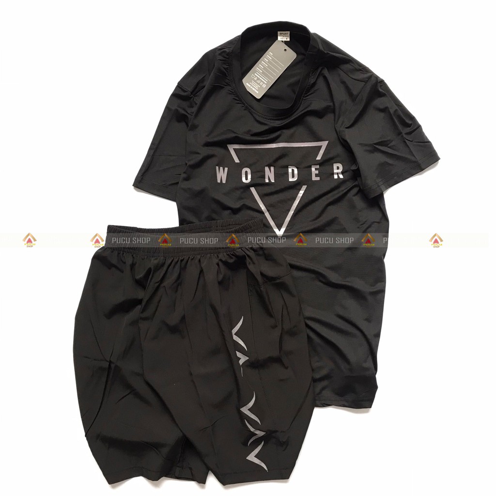 Bộ quần áo thể thao nam phom 45-85kg đồ bộ nam hè thun lạnh 3 màu WONDER BTT04 | BigBuy360 - bigbuy360.vn