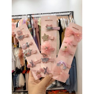 Nơ kẹp tóc cho bé gái ❤️ màu hồng siêu xinh ❤️