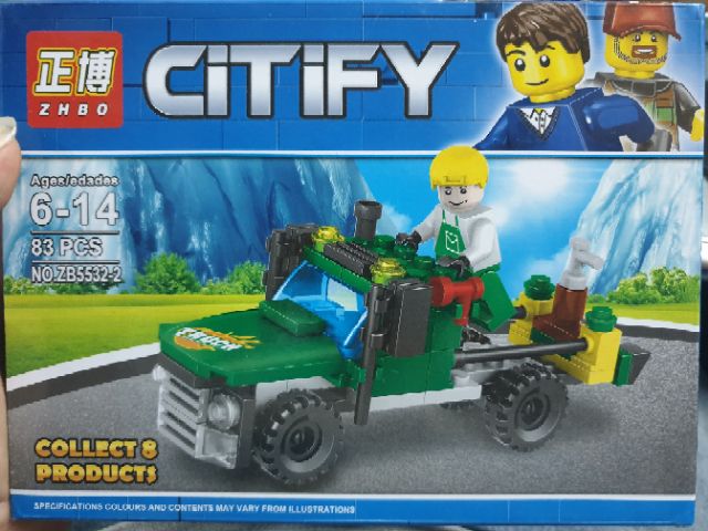 Lego zhbo 5532 city thành phố xây dựng xe đua máy bay tàu thủy công nông tải lắp ráp thông minh