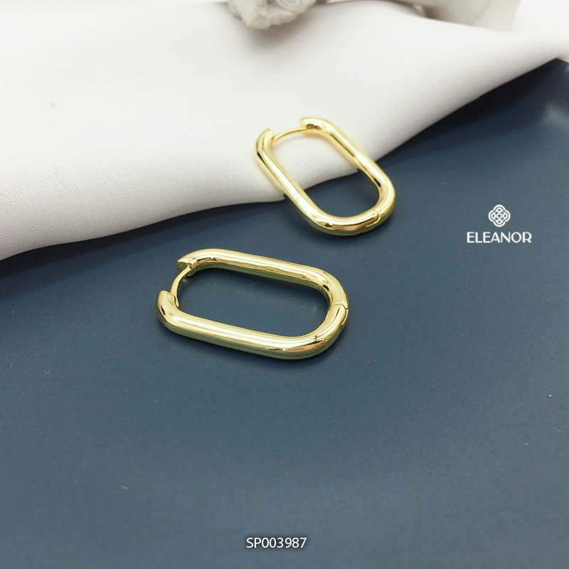 Bông tai nữ basic Eleanor Accessories hình oval phụ kiện trang sức phong cách Hàn Quốc