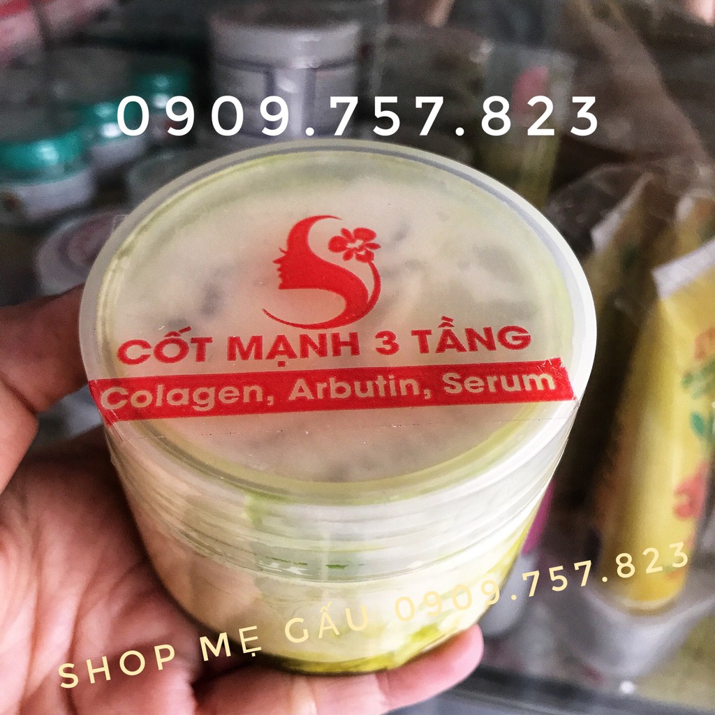 Cốt 3 tầng trộn kem trắng mạnh 100g