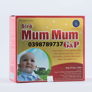 SIRO MUMMUM GP giúp bé ăn ngon tiêu hóa khỏe