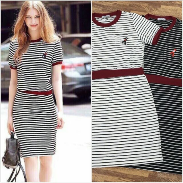 Váy kẻ cotton Berskha