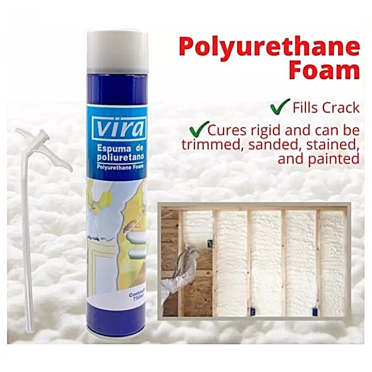 Keo bọt nở - Apollo Foam 750ml (có vòi xịt bơm đi kèm)