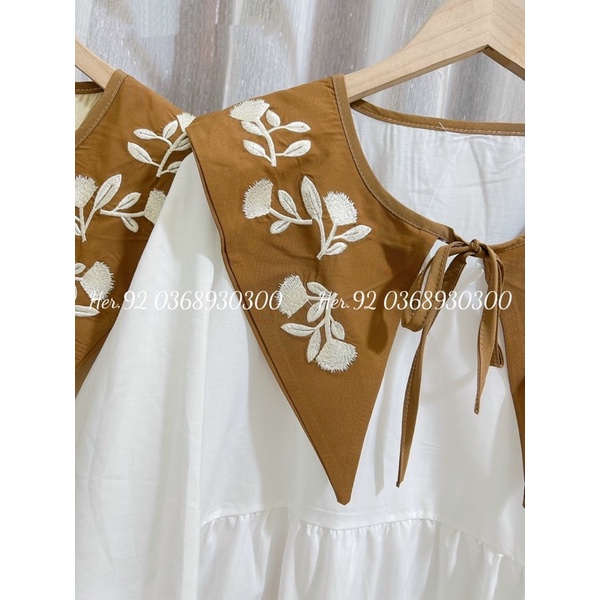 Đầm Suông Dáng Babydoll Thêu Hoa Siêu Xinh, Váy Bầu Xinh