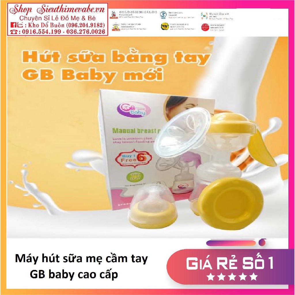 Máy hút sữa mẹ cầm tay GB Baby Hàn Quốc + 6 túi trữ sữa