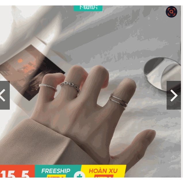 Set Ba Món Nhẫn Phong Cách Hàn Nhật Và Hàn Quốc Đơn Giản Thời Trang Cho Nữ