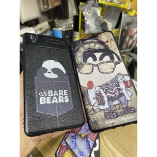 Ốp Oppo R7s dẻo đen in hình