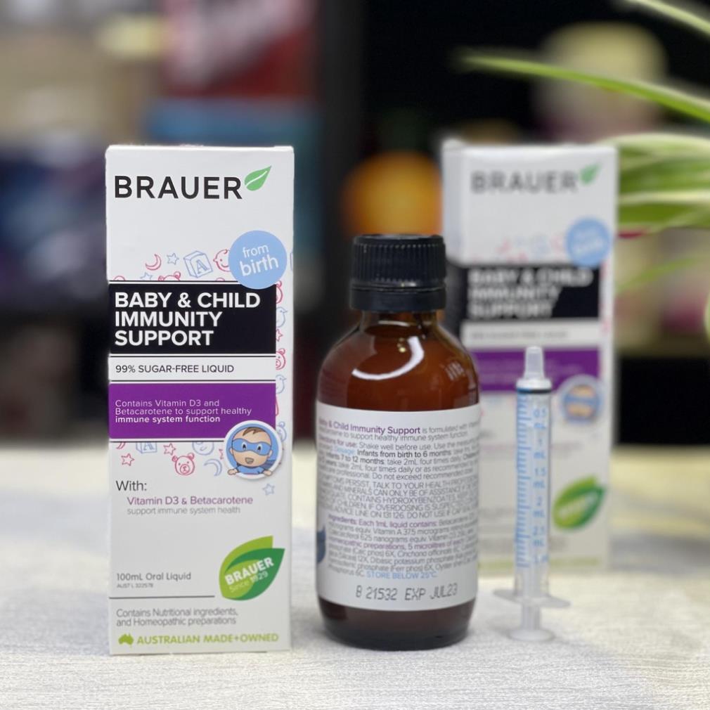 Siro Tăng Đề Kháng Brauer Immunity 100ml date