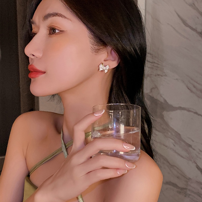 Bông Tai Mạ Bạc 925 Hình Nơ 2022