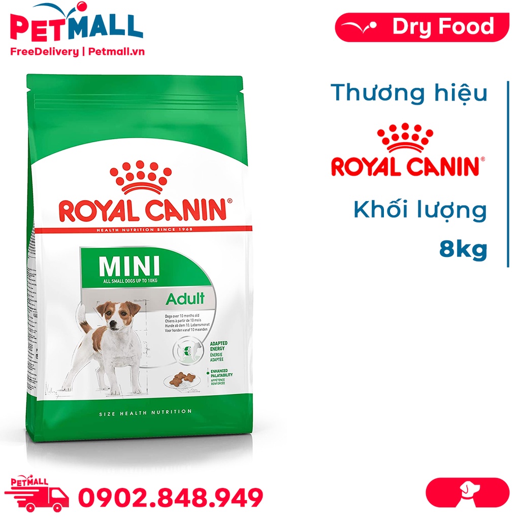 Thức ăn chó Royal Canin MINI ADULT 8kg Petmall