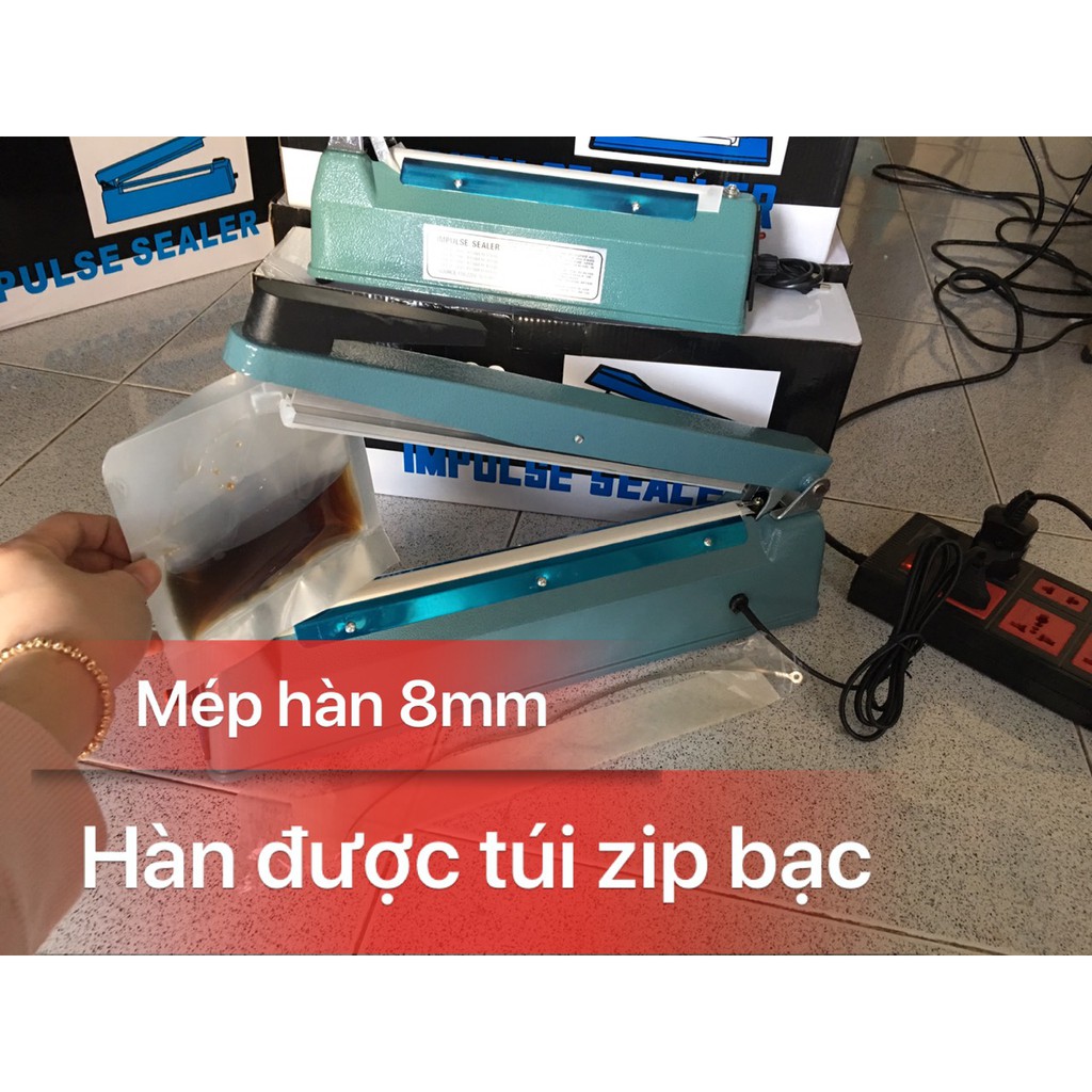 Máy Dán túi, Máy Ép Miêng Boc 30cm mép hàn 8MM VỎ SẮT, máy ép túi zip bac bằng tay, máy hàn nhiệt, máy hàn túi dập tay