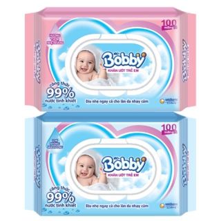 Khăn Giấy Ướt Bobby 80 Tờ An Toàn Cho Bé