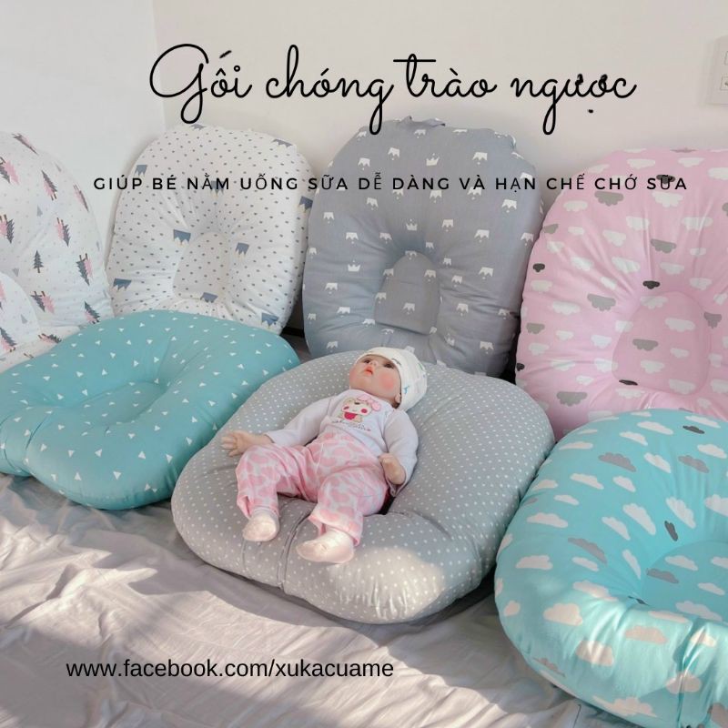 Gối chống trào ngược cho bé (Vải Cotton Hàn)