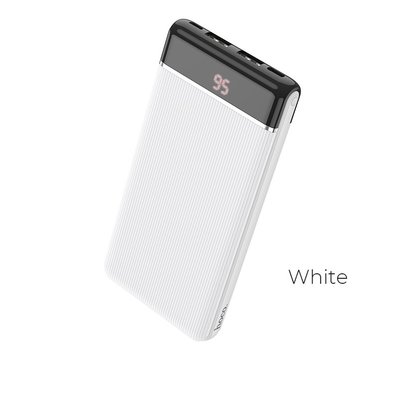 Pin sạc dự phòng di động HOCO J59 dung lượng 10000mAh mỏng gọn sử dụng vật liệu chống cháy, có màn LED - Hàng chính hãng