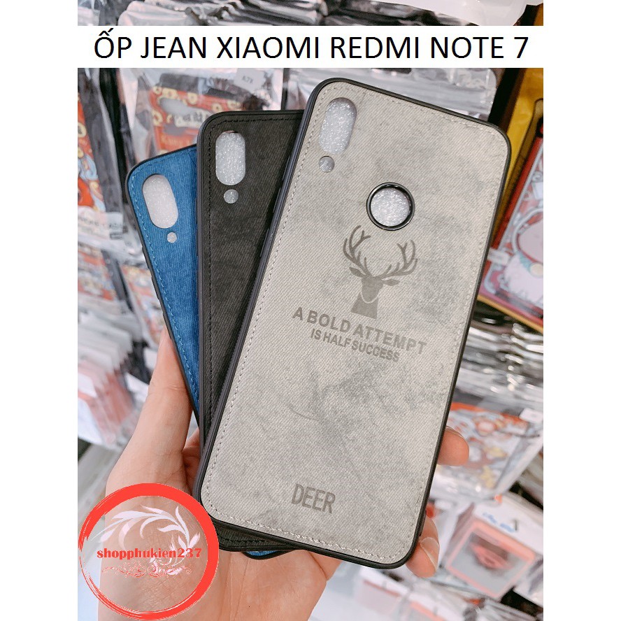 [Freeship toàn quốc từ 50k] FREESHIP ĐƠN 99K_ỐP LƯNG XIAOMI REDMI NOTE 7 ỐP DẺO JEAN CAO CẤP KHẮC HÌNH NAI VIỀN CHỈ