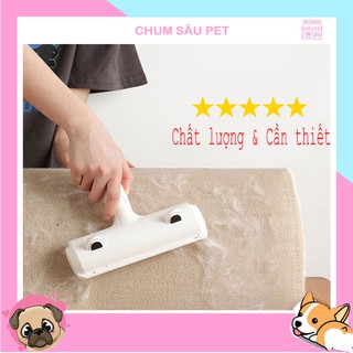 Cây lăn lông chó mèo lăn tĩnh điện hút lông thú cưng làm sạch giường chăn