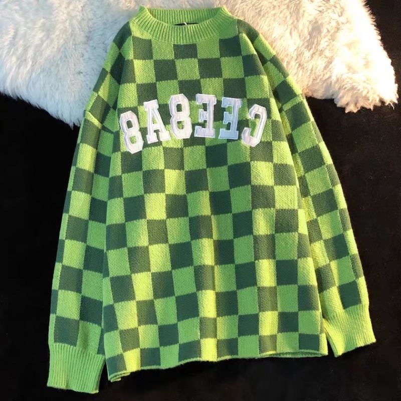 ÁO SWEATER KẺ CARO NỮ SIÊU CÁ TÍNH