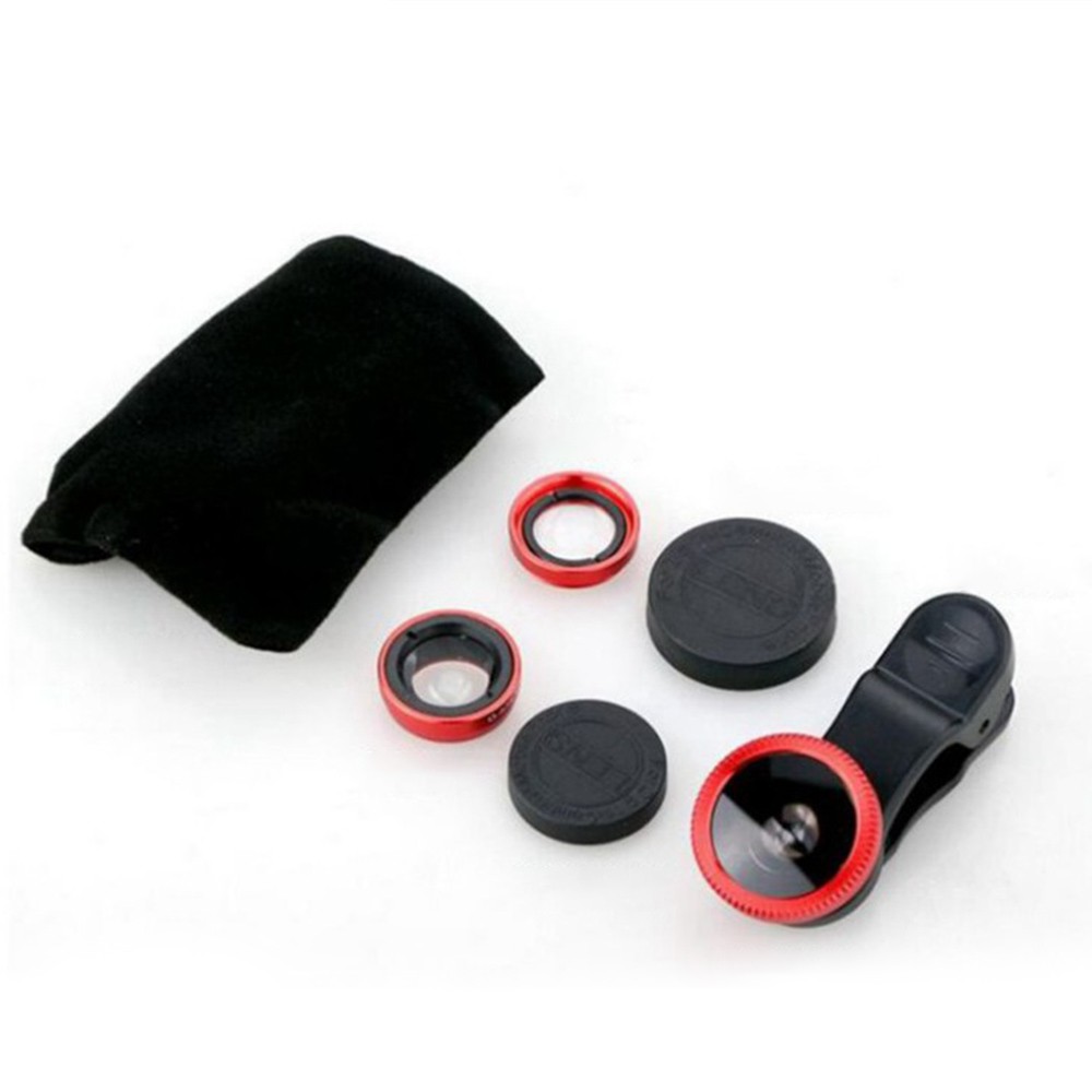 3 in 1 Wide Angle Macro Fish Eye Lens Camera Mobile Phone Lenses Phone Accessories