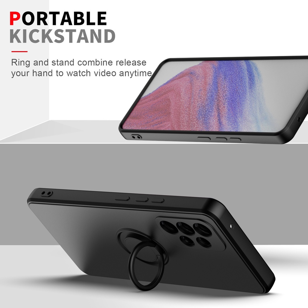 Ốp Lưng Silicone Có NhẫN Đỡ Cho Samsung Galaxy A53 A52 A52S A72 A52S A72 A73 A53 A33 4G 5G A52