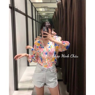(Sẵn) Áo hoa Zaraaa dư sịn