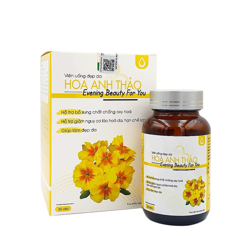 Viên uống trắng da, giảm nám, chống lão hoá và điều hoà nội tiết tố nữ Hoa Anh Thảo Evening Beauty For You (30 viên) | BigBuy360 - bigbuy360.vn