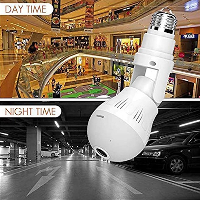 360 Degree Panoramic Wifi Camera Light Bulb HD 1080P Security IP Camera Night Vision