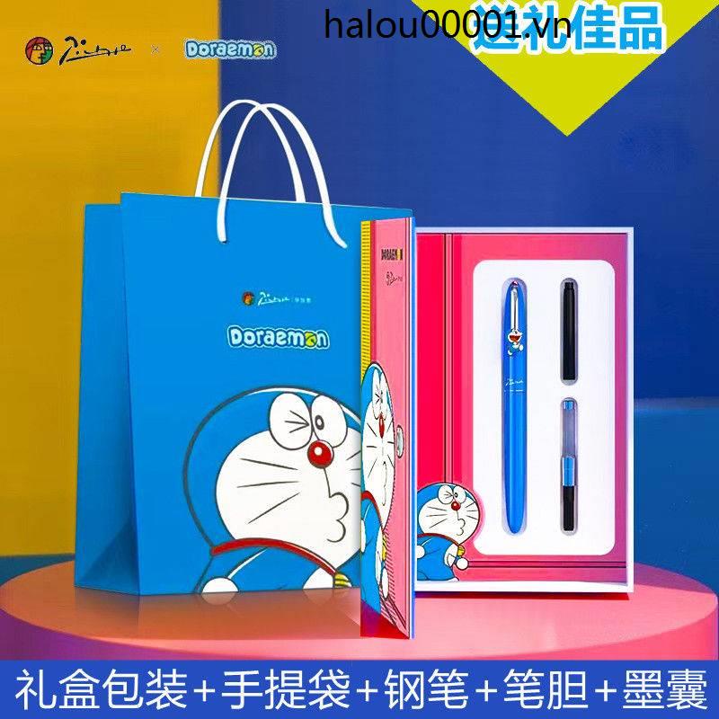 Hộp Quà Tặng Bút Viết Thư Pháp Hình Doraemon Dễ Thương