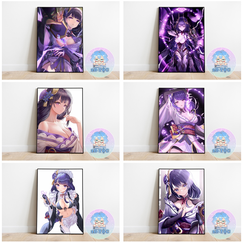 TRANH POSTER A3 RAIDEN SHOGUN GENSHIN IMPACT (6) CHẤT LIỆU GIẤY CAO CẤP - 2D TỘC SHOP