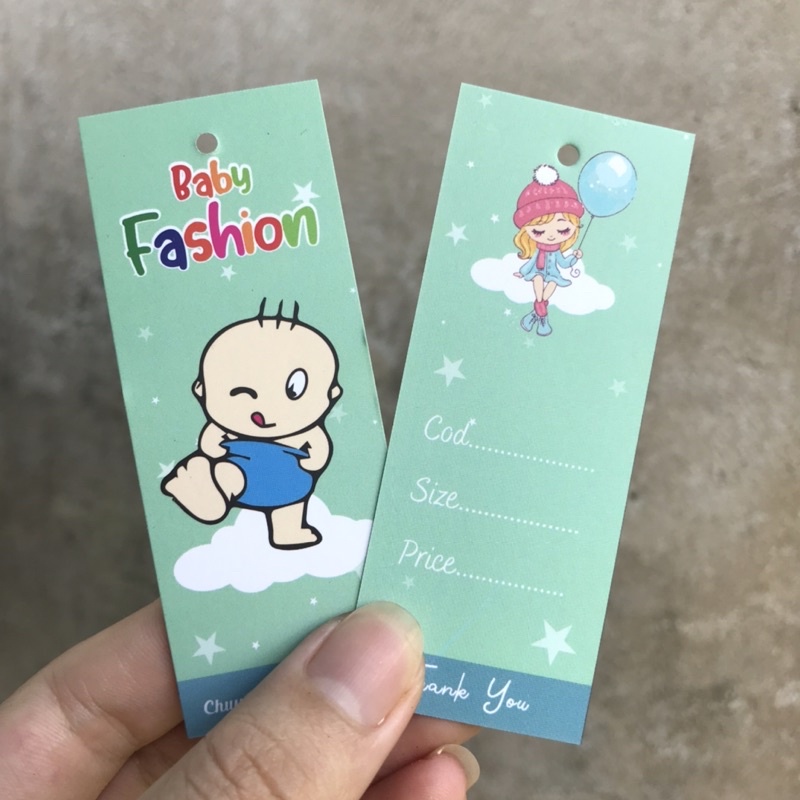 Mác quần áo combo 100 mác + 100 Dây Treo Thẻ Bài - Dây Dù Xâu Tag (Mác) Quần Áo