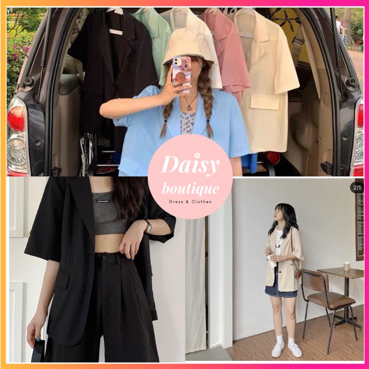 [Chất Đẹp Loại 1] Áo Khoác Blazer Ngắn Tay Dễ Phối Đồ Daisy SP000519