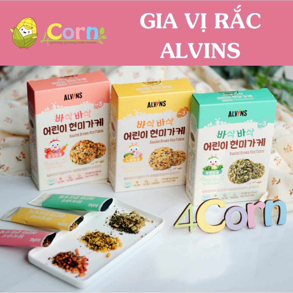 Gia vị rắc cơm hữu cơ Alvins - Cho bé 15m+