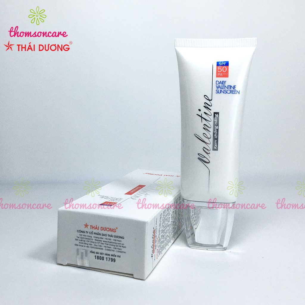 Kem chống nắng Valentine SPF 50 Tuýp 30g - Chính hãng Sao Thái Dương