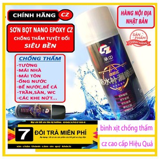Sơn Bọt Epoxy Chống Thấm 450ML Nhật Bản - Bình xịt chống thấm đa năng CZ - Chống thấm sàn, tường, mái, nhà cửa