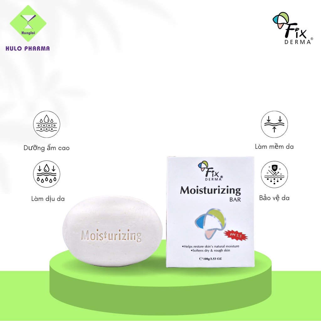 Xà Phòng Dưỡng Ẩm Mềm Mịn Da Fixderma Moisturizing Bar 30g