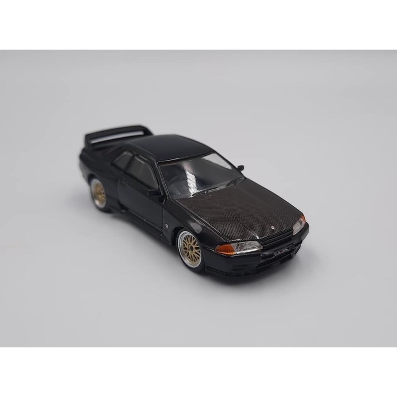 Xe Mô Hình Nissan SkyLine GT-R (R32) 1:64 Minigt ( Đen )