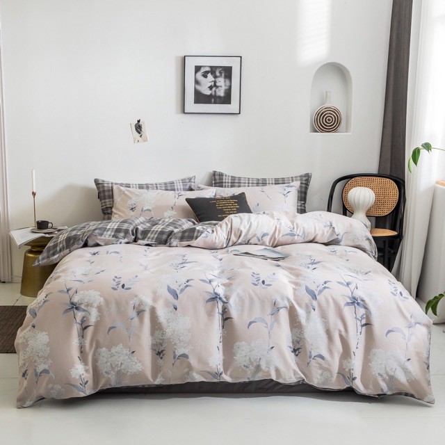 Set chăn ga Tencel hoa 40s hàng đẹp.