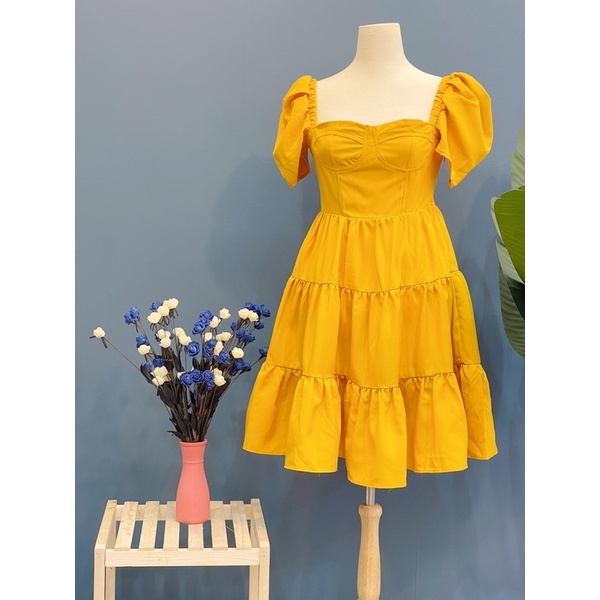 [Siêu Hot] Váy Babydoll Tay Phồng Cổ Vuông Cúp  Ngực, Đầm Dáng Xoè Tay Phồng Siêu Xinh Có Ảnh Thật Kèm Video bị | BigBuy360 - bigbuy360.vn