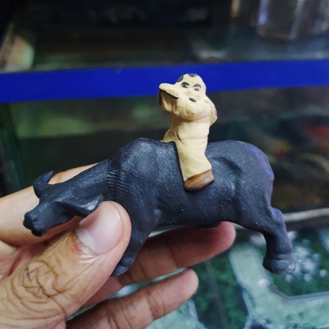 TRÂU TRANG TRÍ HỒ CÁ NON BỘ 8x3x6cm