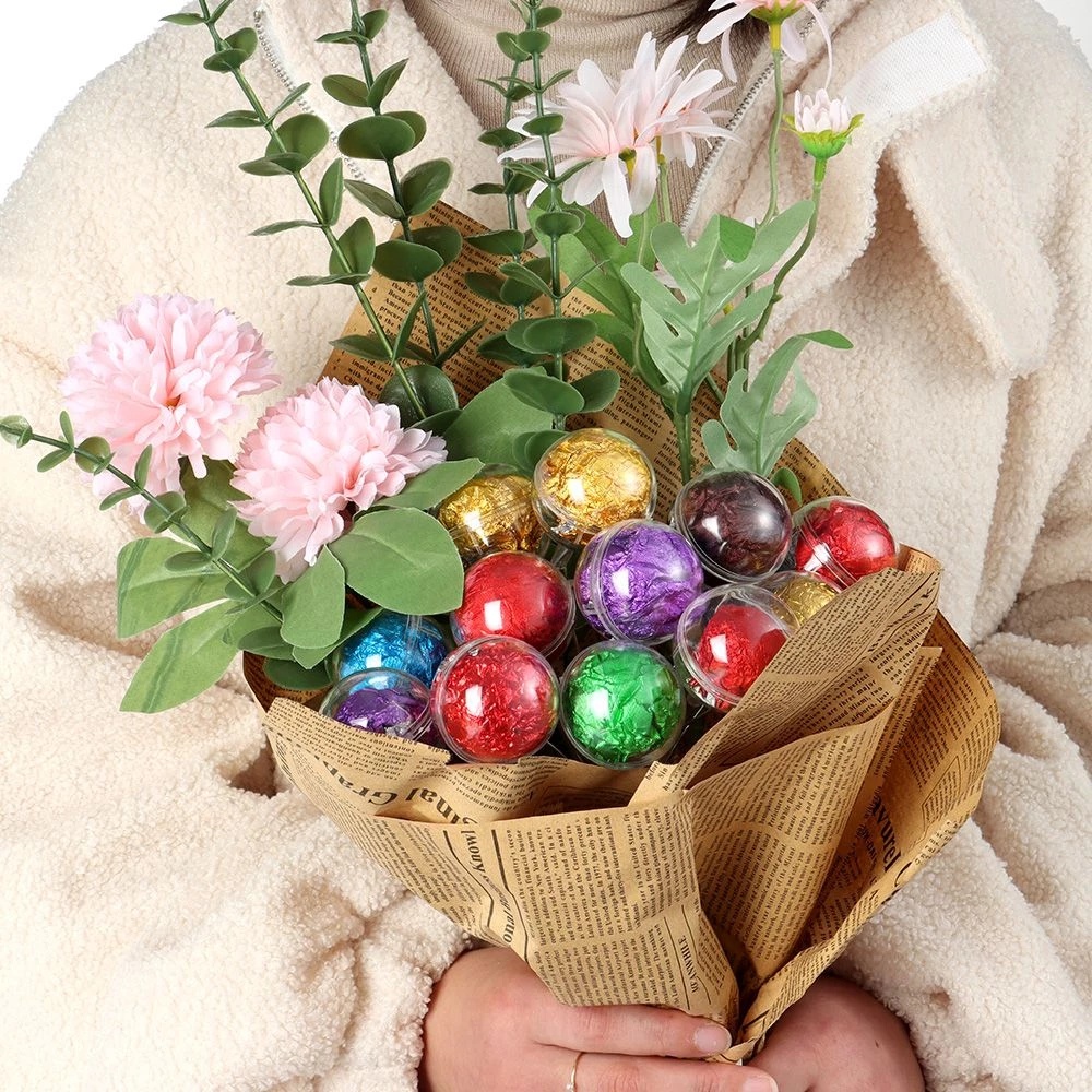 Set 10 quả cầu acrylic 4cm trong suốt dùng làm hoa/sô cô la DIY