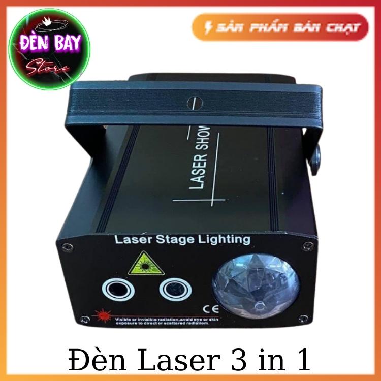 Đèn Laser 3 in 1 Cảm Biến Âm Thanh Hiệu Ứng Sóng Nước 3D Phù Hợp Dùng Cho Phòng Bay, Phòng Karaoke, Bar