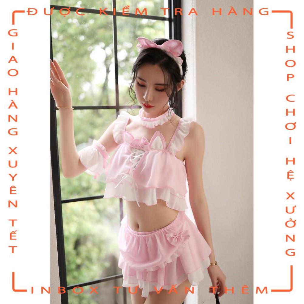 Full set đồ ngủ Cosplay Bé mèo siêu dễ thương L203  - hot tiktok | BigBuy360 - bigbuy360.vn
