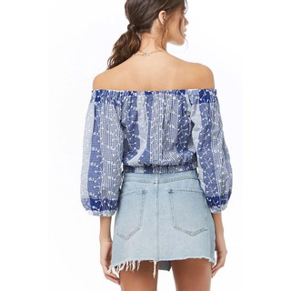 F21 AUTH ÁO CROP TOP TRỄ VAI