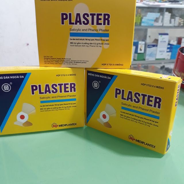 Miếng dán mụn cóc Plaster (hộp 20 miếng )