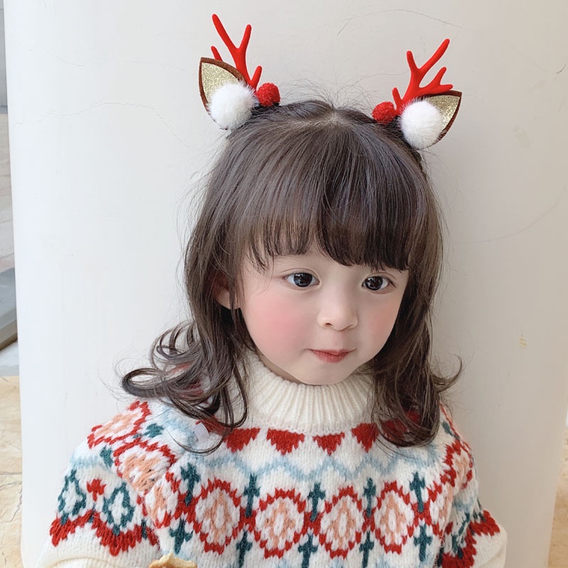 Kẹp tóc hình gạc nai giáng sinh đáng yêu làm quà cho bé gái