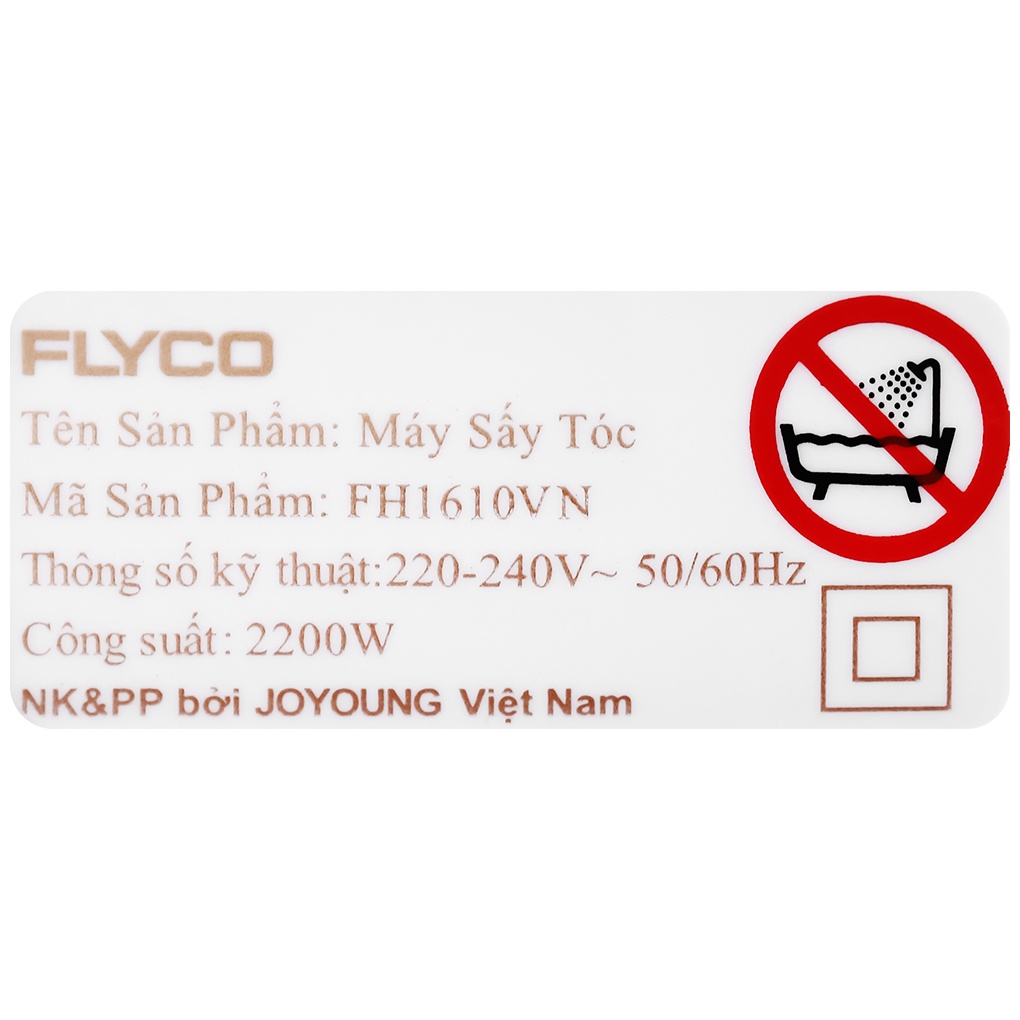 Máy sấy tóc Flyco FH1610VN 2200W gấp gọn 2 tốc độ sấy - Chính hãng BH 24 tháng