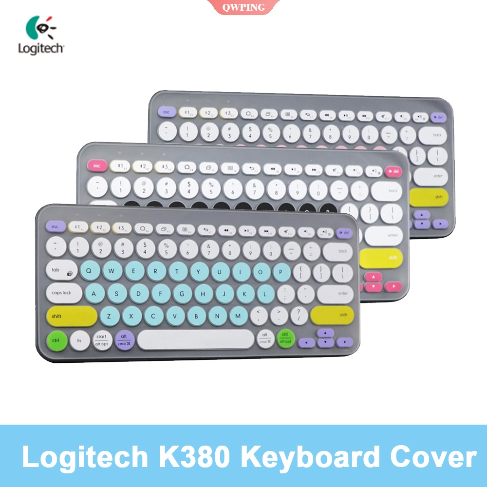 Miếng Dán Bàn Phím Bluetooth Logitech K380 / K480 Bằng Silicon Nhiều Màu Sắc Ốp