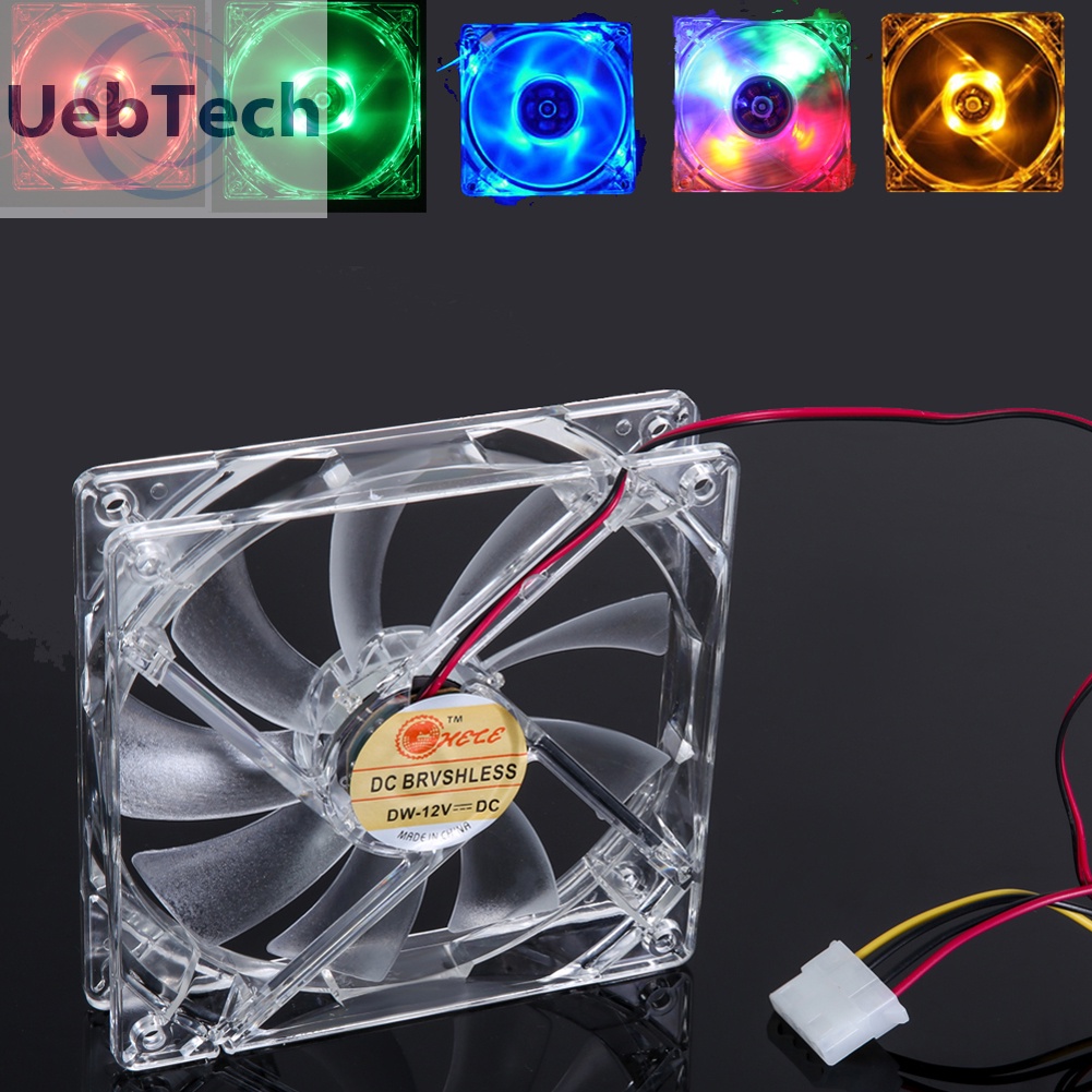 Quạt tản nhiệt CPU máy tính 120mm có 4 đèn LED 12cm