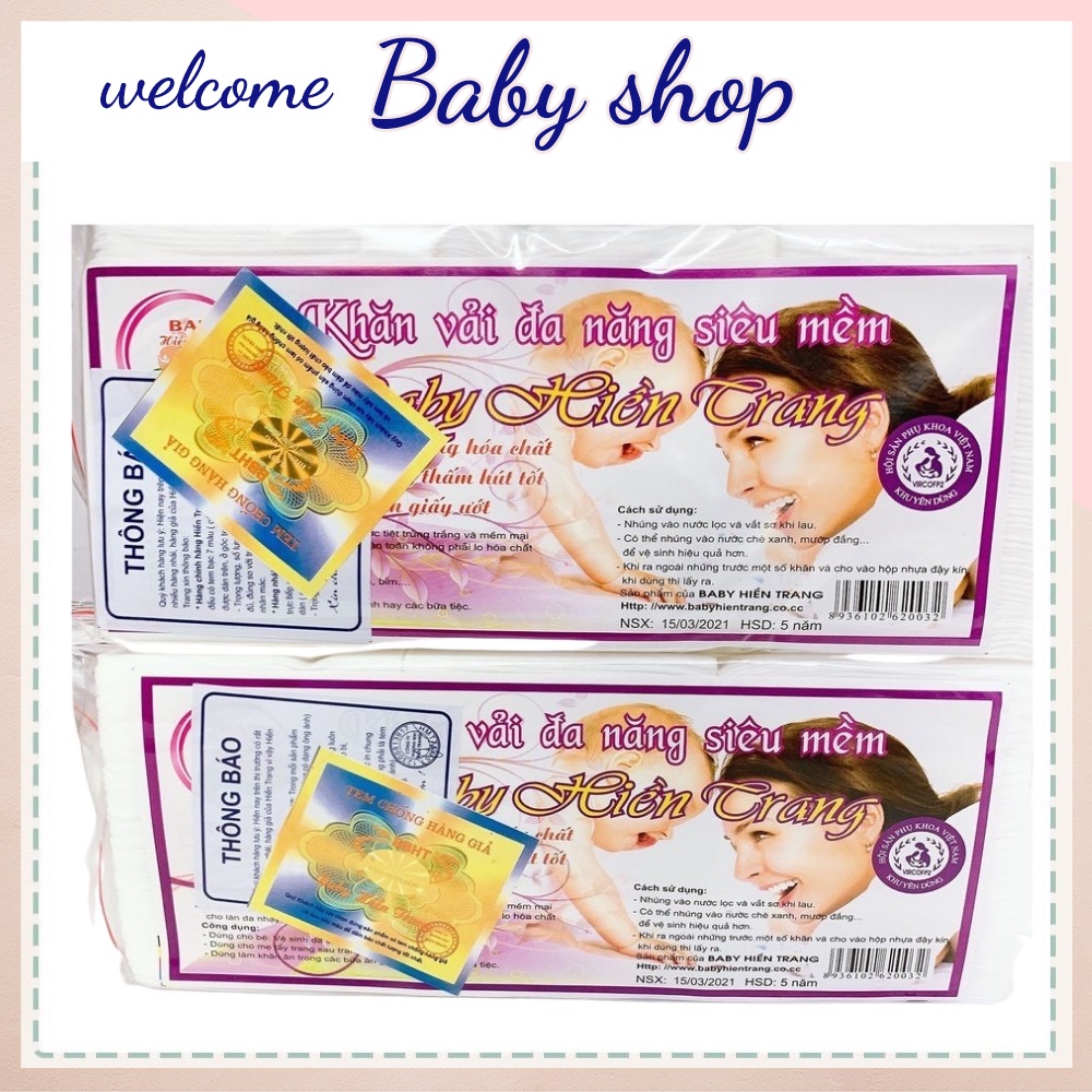 Khăn khô đa năng baby Hiền Trang  - Khăn vải, giấy khô vệ sinh cho bé